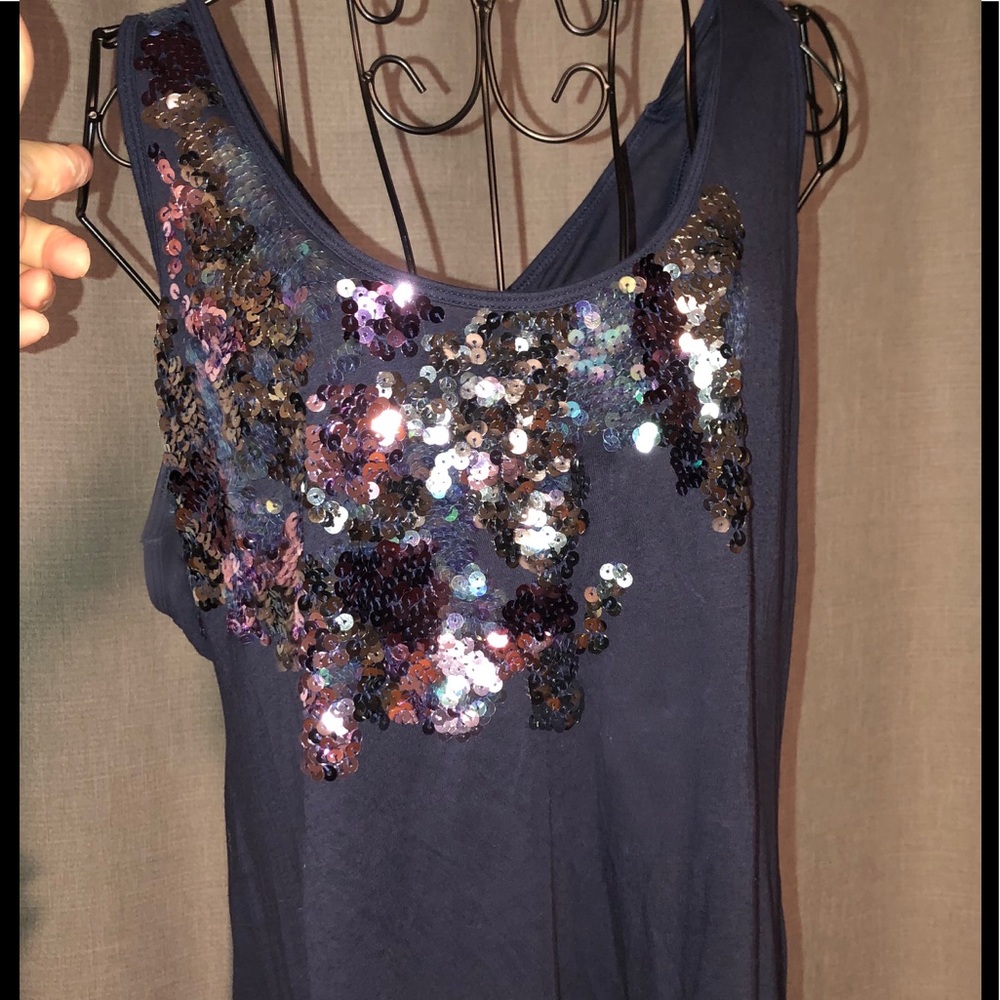 Express Embellished Sequin Tank